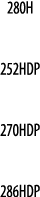 280H  252HDP  270HDP  286HDP