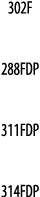 302F  288FDP  311FDP  314FDP