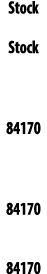 Stock Stock  84170  84170  84170
