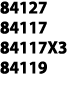 84127 84117 84117X3 84119 