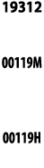 19312  00119M  00119H