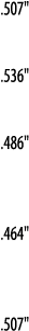  507     536     486     464     507  