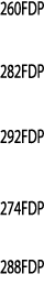 260FDP  282FDP  292FDP  274FDP  288FDP