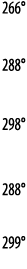 266   288   298   288   299 