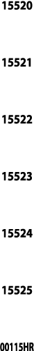 15520  15521  15522  15523  15524  15525  00115HR
