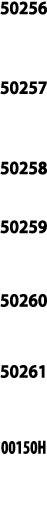 50256  50257  50258 50259  50260  50261   00150H