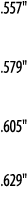  557     579     605     629  