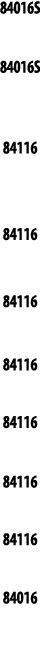 84016S  84016S  84116  84116  84116  84116  84116  84116  84116  84016