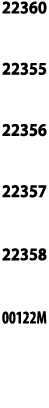22360  22355  22356  22357  22358  00122M  