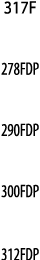 317F  278FDP  290FDP  300FDP  312FDP