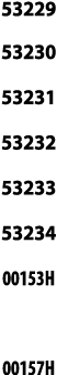 53229 53230 53231 53232 53233 53234 00153H  00157H