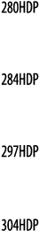 280HDP  284HDP  297HDP  304HDP