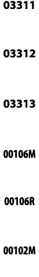 03311   03312  03313  00106M  00106R  00102M