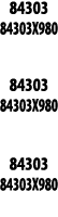 84303 84303X980  84303 84303X980  84303 84303X980
