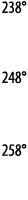 238    248   258 