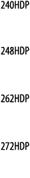 240HDP   248HDP  262HDP  272HDP