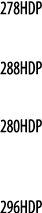 278HDP  288HDP  280HDP  296HDP