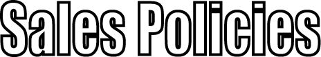 Sales Policies
