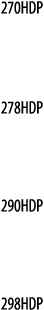 270HDP   278HDP   290HDP   298HDP