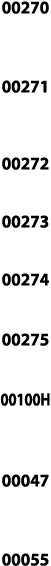 00270  00271  00272  00273  00274  00275  00100H  00047  00055