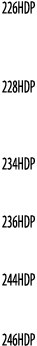 226HDP  228HDP  234HDP  236HDP  244HDP  246HDP