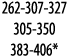 262-307-327 305-350 383-406*