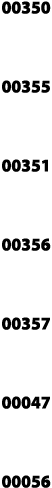 00350  00355  00351  00356  00357  00047  00056