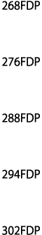 268FDP  276FDP  288FDP  294FDP  302FDP
