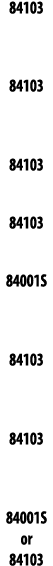 84103  84103  84103  84103  84001S  84103  84103  84001S or 84103