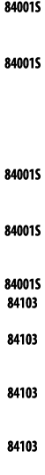 84001S  84001S 84001S   84001S 84001S 84001S  84001S 84103 84103  84103  84103
