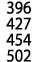 396 427 454 502