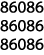 86086 86086 86086 
