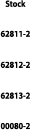 Stock  62811-2  62812-2  62813-2  00080-2