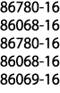 86780-16 86068-16 86780-16 86068-16 86069-16
