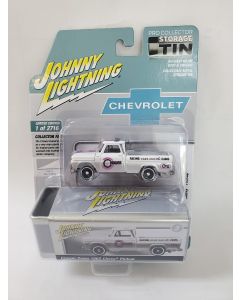 Toy Truck 1:64 Scale Crower/Johnny Lightning 1965 Chevy White & Silver Lobe Logo Limited Edition