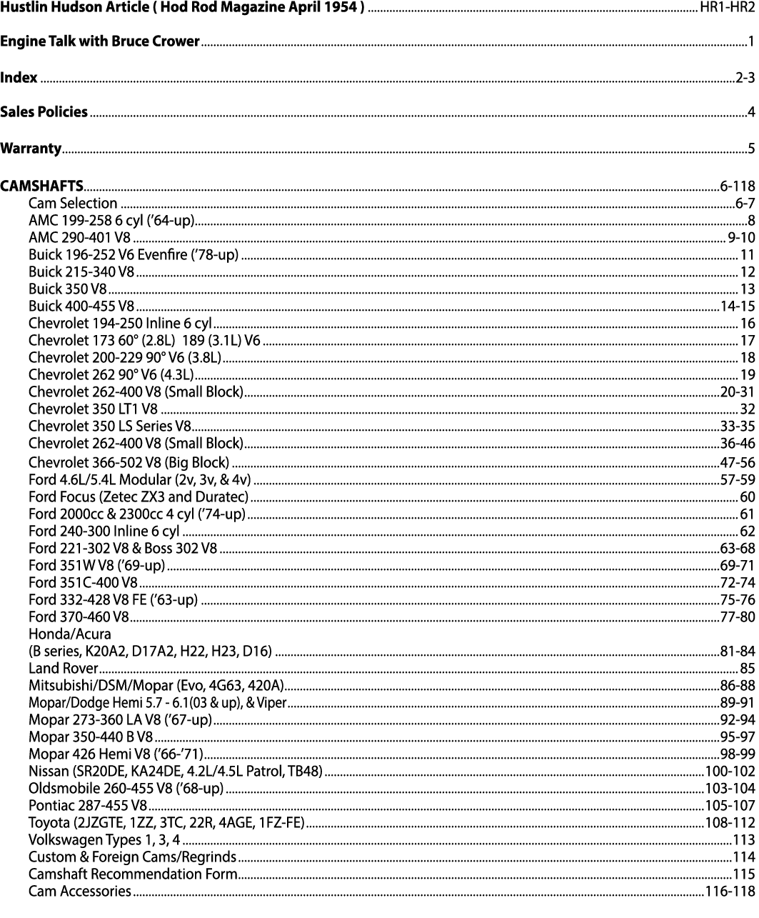 Hustlin Hudson Article ( Hod Rod Magazine April 1954 ) HR1-HR2 Engine Talk with Bruce Crower 1 Index 2-3 Sales Polici   